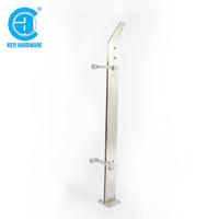Glass stainless steel balustrades design railing pillar handrail, KY-010a